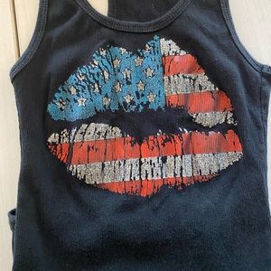 Kiss flag forth of July tank